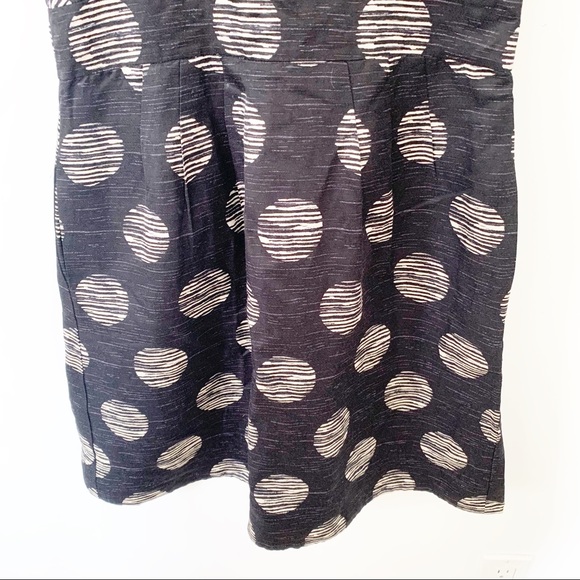 Banana Republic Black Cream Dot A Line Shift Dress - Picture 5 of 12